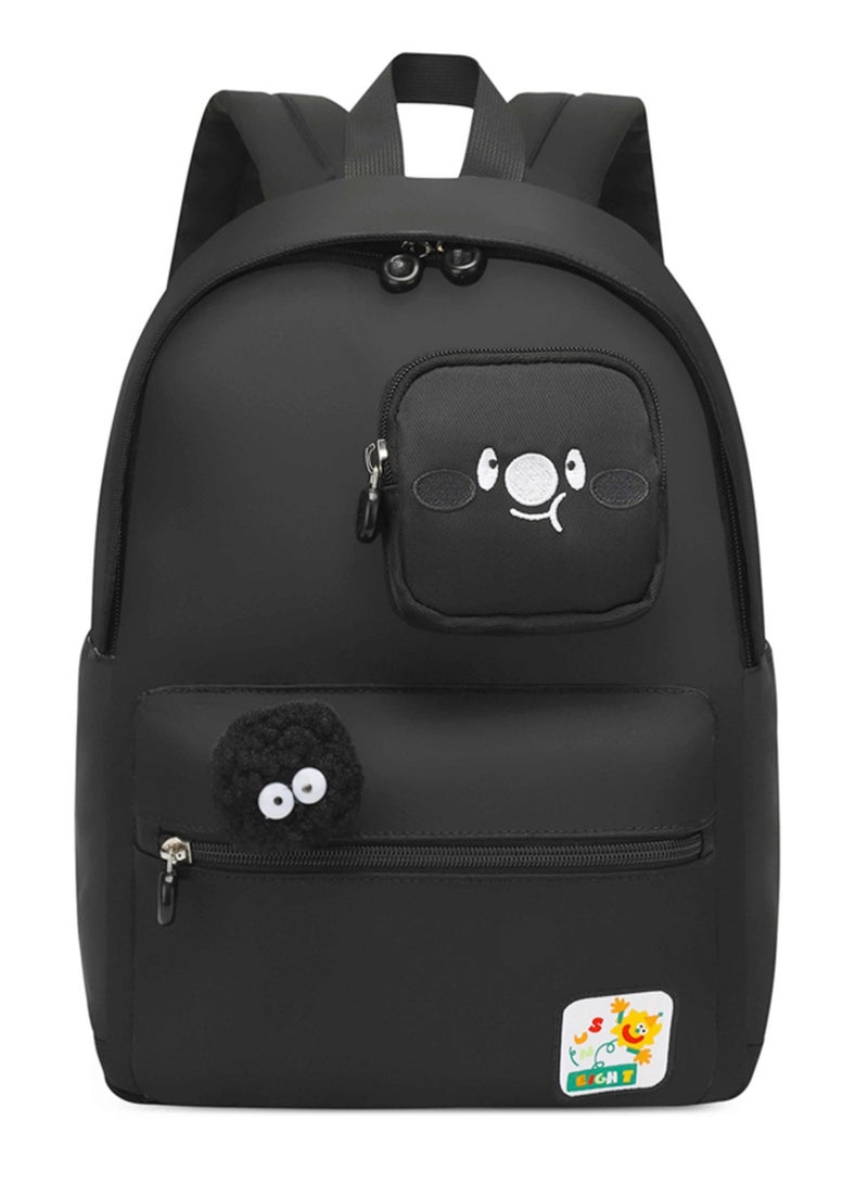 SUN EIGHT Premium 14-inch Light Weight Kids Backpack Water Resistant Multifunctional School Backpack for Girls and Boys, SE2212, Black - Image 3